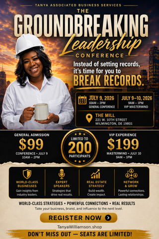 Groundbreaking Leadership Conference: Break Records, Build Legacy (General Admission)
